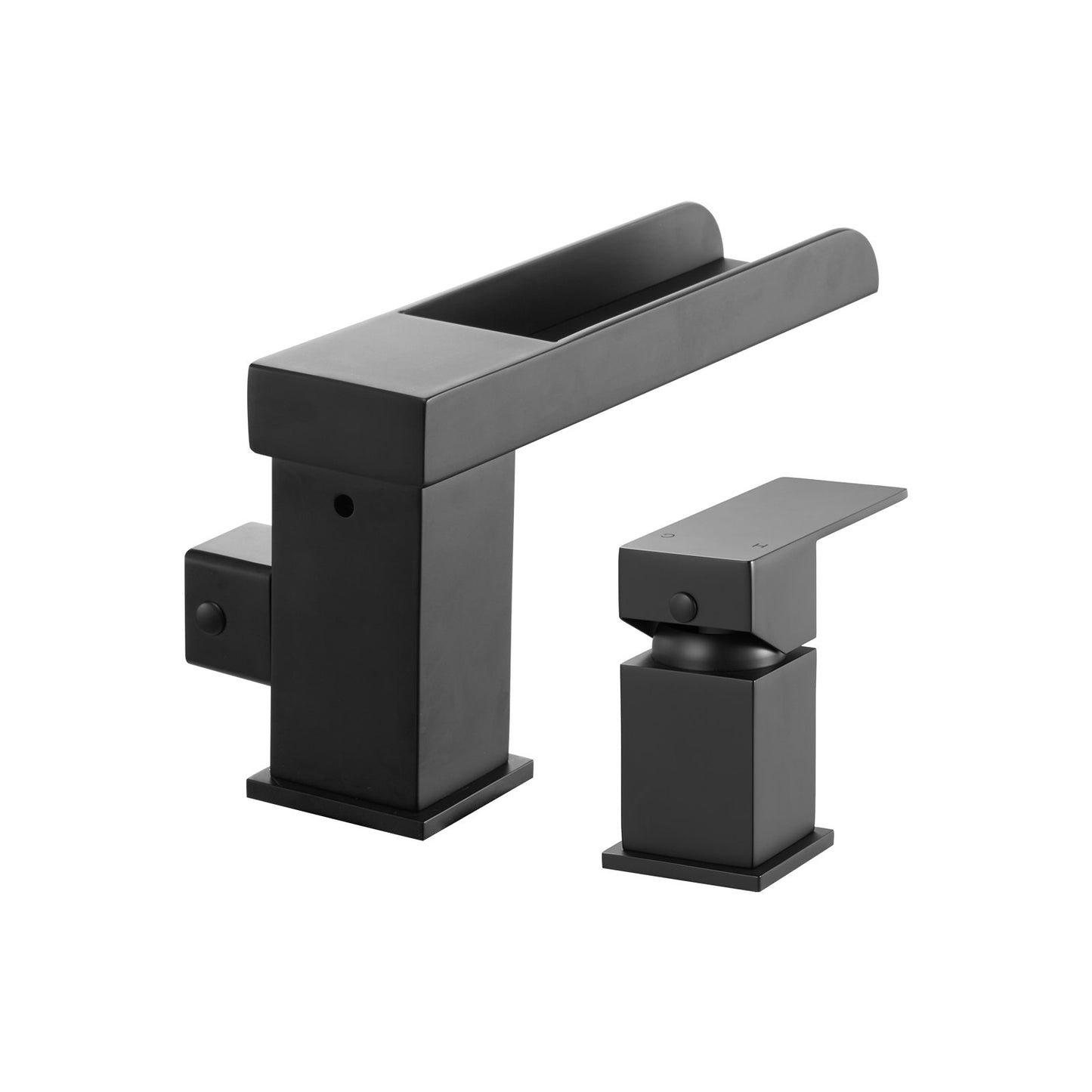 Roman Tub Faucet, 3 Hole Waterfall Bathtub Faucet, Widespread Roman Tub Faucets with Shower Head & 1 Handle, Romans Bathtub Faucets for Pet Washing, Adult Bathing, Matte Black, Dual Water Flow