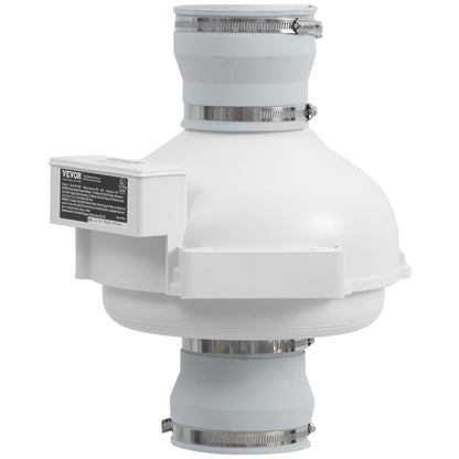 4" to 4.5" Radon Mitigation Fan System Quiet 190CFM Inline Duct Waterproof