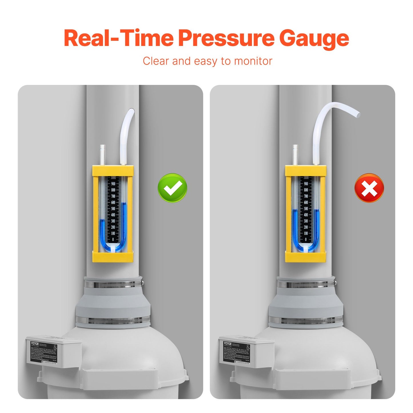 6" to 4.5" Radon Mitigation Fan System Kit Quiet 380 CFM Inline Duct Fan