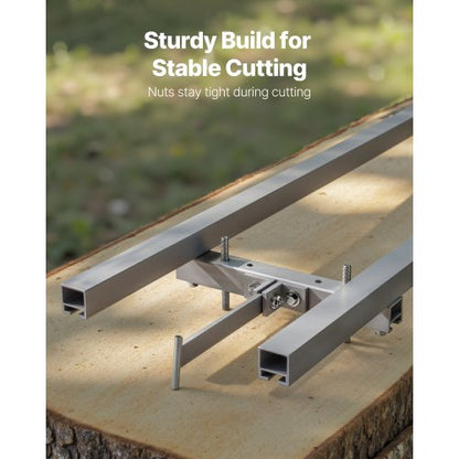 Skenstyrningssystem, 3,66 m 4 tvärstänger kedjesågssatser, sågrälssystem i aluminium som fungerar med motorsåg, 2 kilar, justerbart skenstyrningssystem för byggare och träarbetare |  EU