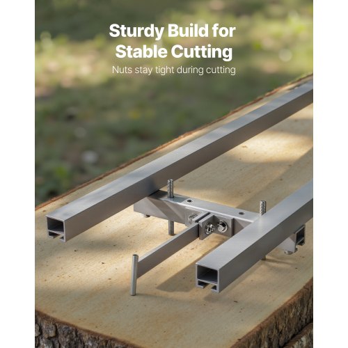 Skenstyrningssystem, 4,57 m 6 tvärstänger motorsågssatser, sågfrässystem i aluminium som fungerar med motorsåg, 4 kilar, justerbart skenstyrningssystem för byggare och träarbetare |  EU