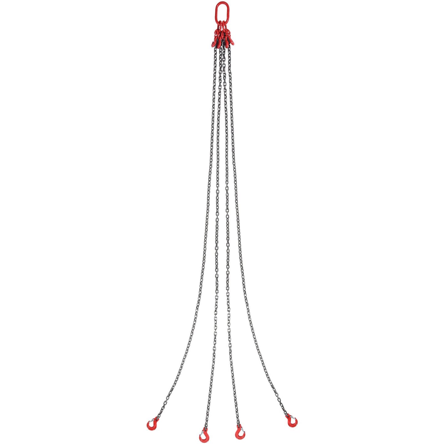 5/16" x 10" kedjesling 4 ben G80 lyftkedja med gripkrokar 11000 lbs