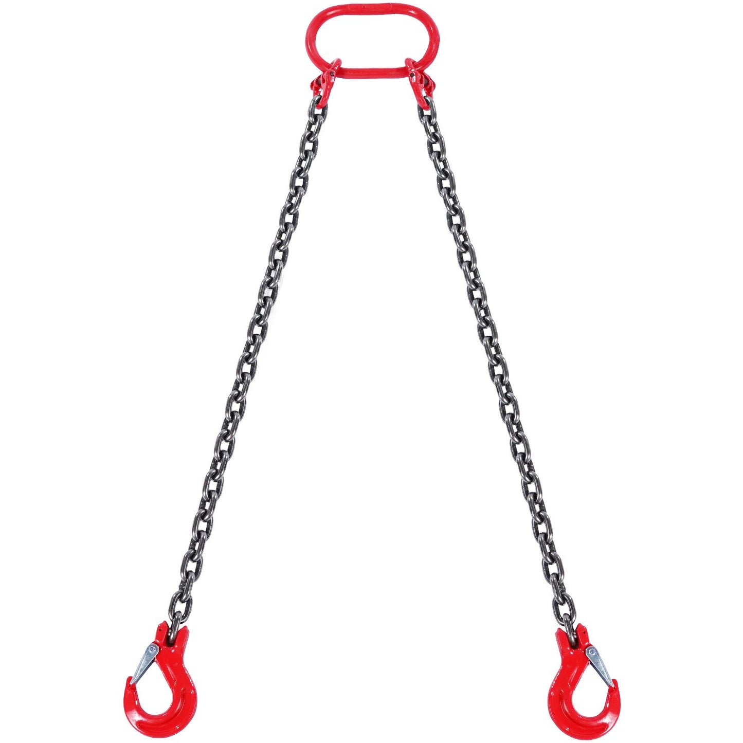 5/16" x 5" Chain Sling 2 Leg G80 Lifting Chain with Grab Hooks 6600 lbs