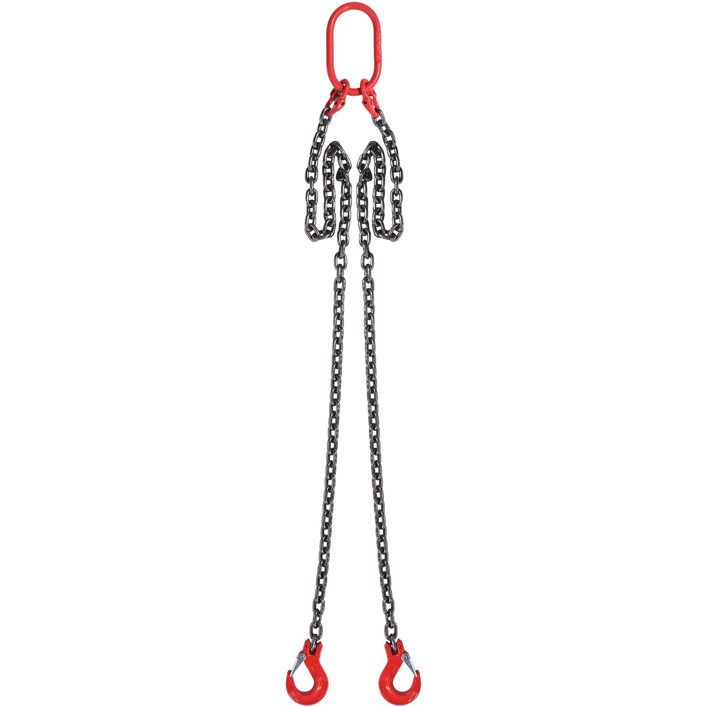 5/16" x 5" Chain Sling 2 Leg G80 Lifting Chain with Grab Hooks 6600 lbs