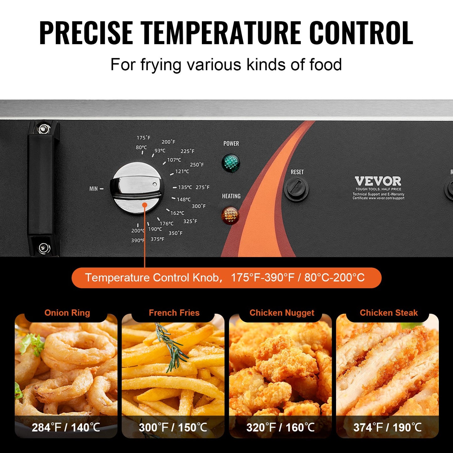 Commercial Electric Deep Fryer Countertop Deep Fryer 3000W 30.6Qt / 29L