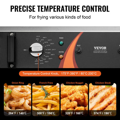 Commercial Electric Deep Fryer Countertop Deep Fryer 3000W 30.6Qt / 29L