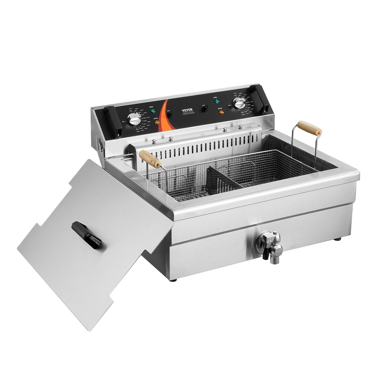 Commercial Electric Deep Fryer Countertop Deep Fryer 3000W 30.6Qt / 29L