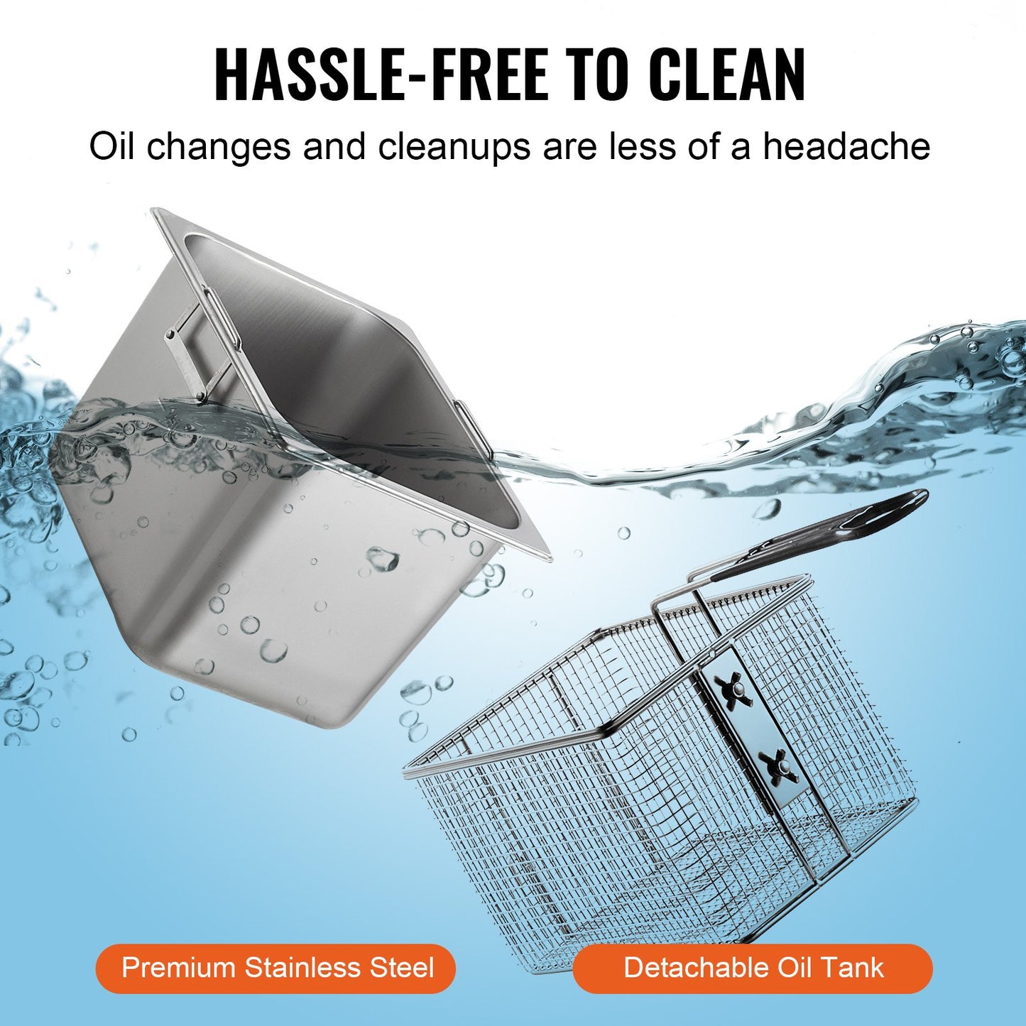 Kommerzielle elektrische Fritteuse, 3100 W, 9 l, Edelstahl-Upgrade, 200 °C