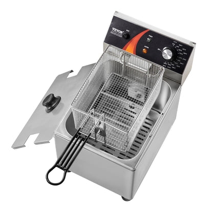 Kommerzielle elektrische Fritteuse, 3100 W, 9 l, Edelstahl-Upgrade, 200 °C