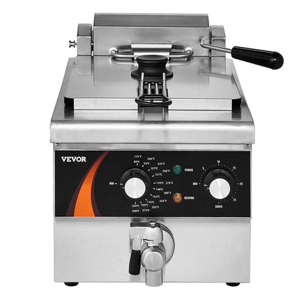 Kommerzielle elektrische Fritteuse, Arbeitsplatten-Fritteuse, 9 Qt/8,5 l