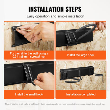 Bike rack Wall mounted garage bike rack for 6 bikes + 5 helmets