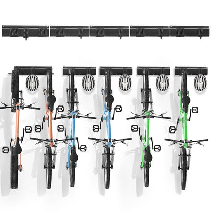 Bike rack Wall mounted garage bike rack for 6 bikes + 5 helmets