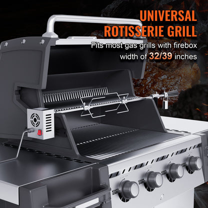 Universal Grill Rotisserie Kit BBQ Röster 32 "/39" Spieß Stange Elektromotor