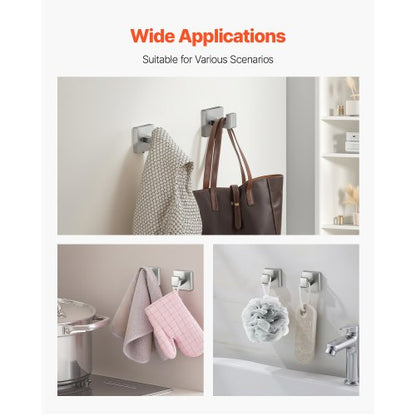 Badrumsbeslagset i borstad nickel, 5 delar badrumstillbehörsset, handdukshängare i rostfritt stål 24 tum, handduksställ, 2 badrockskrokar, toalettpappershållare för badrum, väggmonterad |  EU