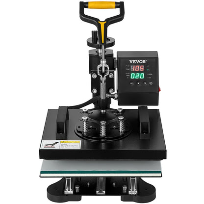 Wärmepresse, 10 x 12 Zoll/25 x 30 cm, 2-in-1-Clamshell-Sublimationstransferdrucker mit Teflonbeschichtung, digitale, präzise Wärmeregelung, Powerpress für T-Shirts, Hüte und Kappen