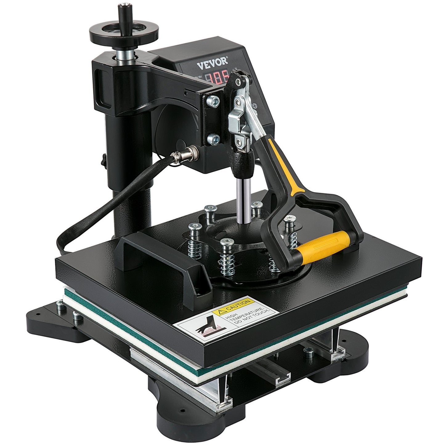 Wärmepresse, 10 x 12 Zoll/25 x 30 cm, 2-in-1-Clamshell-Sublimationstransferdrucker mit Teflonbeschichtung, digitale, präzise Wärmeregelung, Powerpress für T-Shirts, Hüte und Kappen