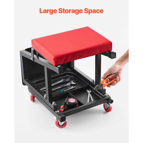 Mechanischer Hocker, rollender Arbeitssitz, 300 lbs, Frachtsitz/Tritthocker mit Rädern | EU