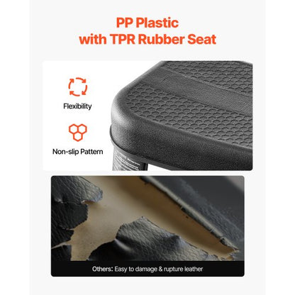 Mekanisk Pall Rolling Workshop Seat 300 lbs Last med hjul och verktygsbricka |  EU