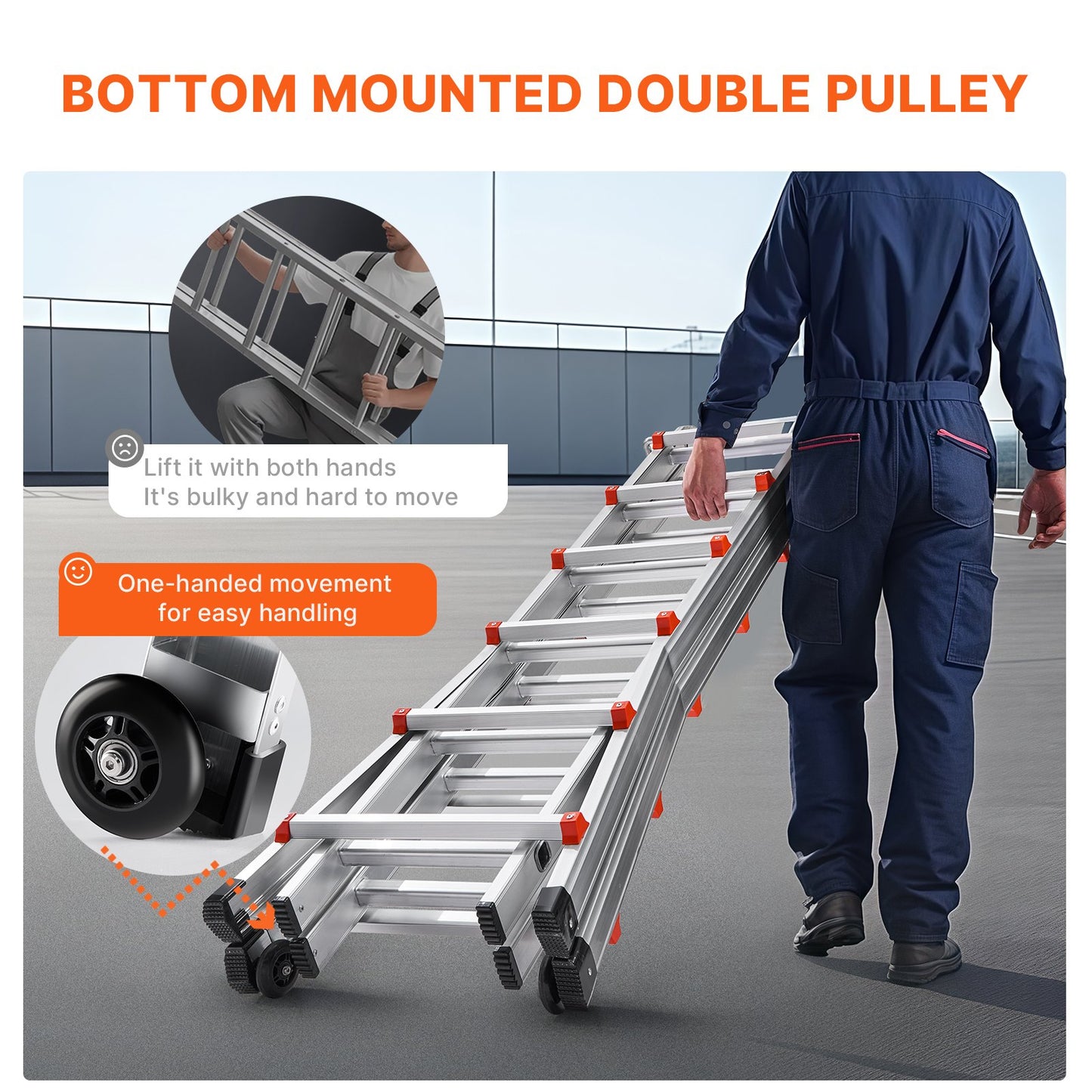 Teleskopstege En ram 20 FT förlängning multifunktion för läxor