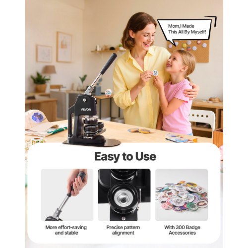 Button Machine Plastic Needle Maker 32/58/75mm 3-in-1 300 Pieces | EU