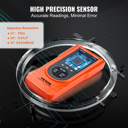 3-in-1 EMF Meter, 5Hz - 3.5GHz, Handheld Rechargeable Electromagnetic Field Radiation Detector, Digital LCD EMF Tester for EF MF RF Home Inspections Outdoor Ghost Hunting Paranormal Equipment