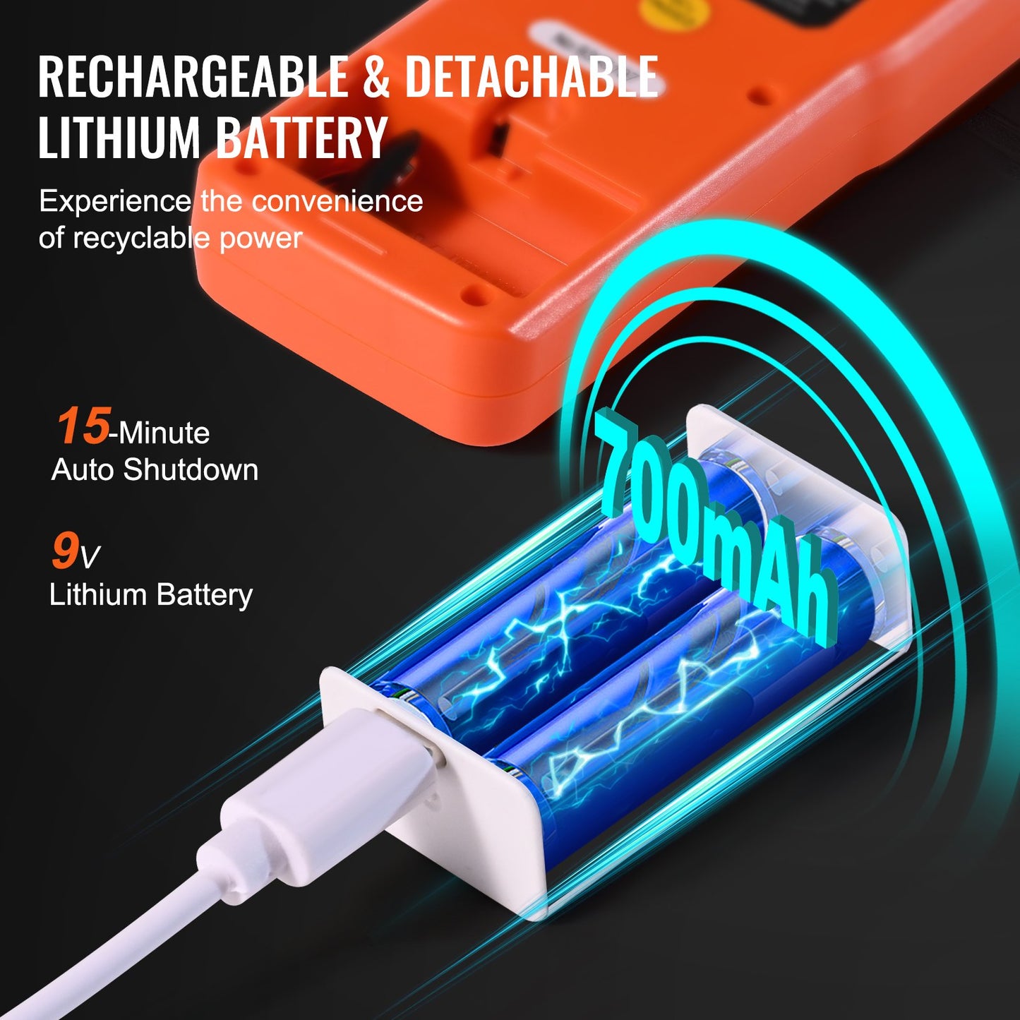 3-in-1 EMF Meter, 5Hz - 3.5GHz, Handheld Rechargeable Electromagnetic Field Radiation Detector, Digital LCD EMF Tester for EF MF RF Home Inspections Outdoor Ghost Hunting Paranormal Equipment