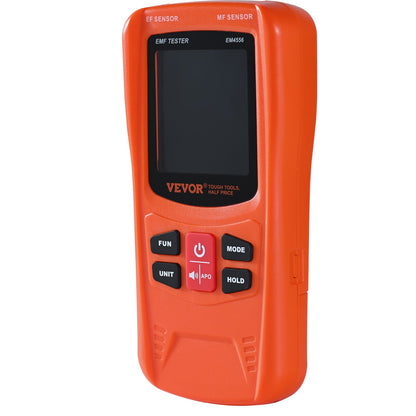 3-in-1 EMF Meter, 5Hz-6GHz, Handheld Rechargeable Electromagnetic Field Radiation Detector, Digital LCD EMF Tester for EF MF RF Home Inspections Outdoor Ghost Hunting 5G Cell Tower Temperature
