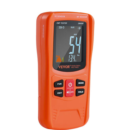 3-in-1 EMF Meter, 5Hz-6GHz, Handheld Rechargeable Electromagnetic Field Radiation Detector, Digital LCD EMF Tester for EF MF RF Home Inspections Outdoor Ghost Hunting 5G Cell Tower Temperature