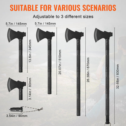 Survival Shovel Survival Axe 16-i-1 camping fällbara spadar med yxa