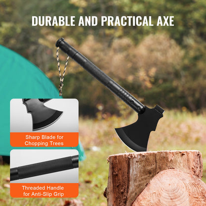 Survival Shovel Survival Axe 16-i-1 camping fällbara spadar med yxa
