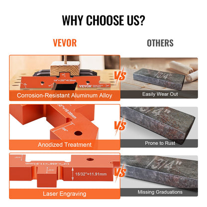 Router Tisch Setup Bars 14PCS Präzision Aluminium Setup Blöcke Höhe Gauge