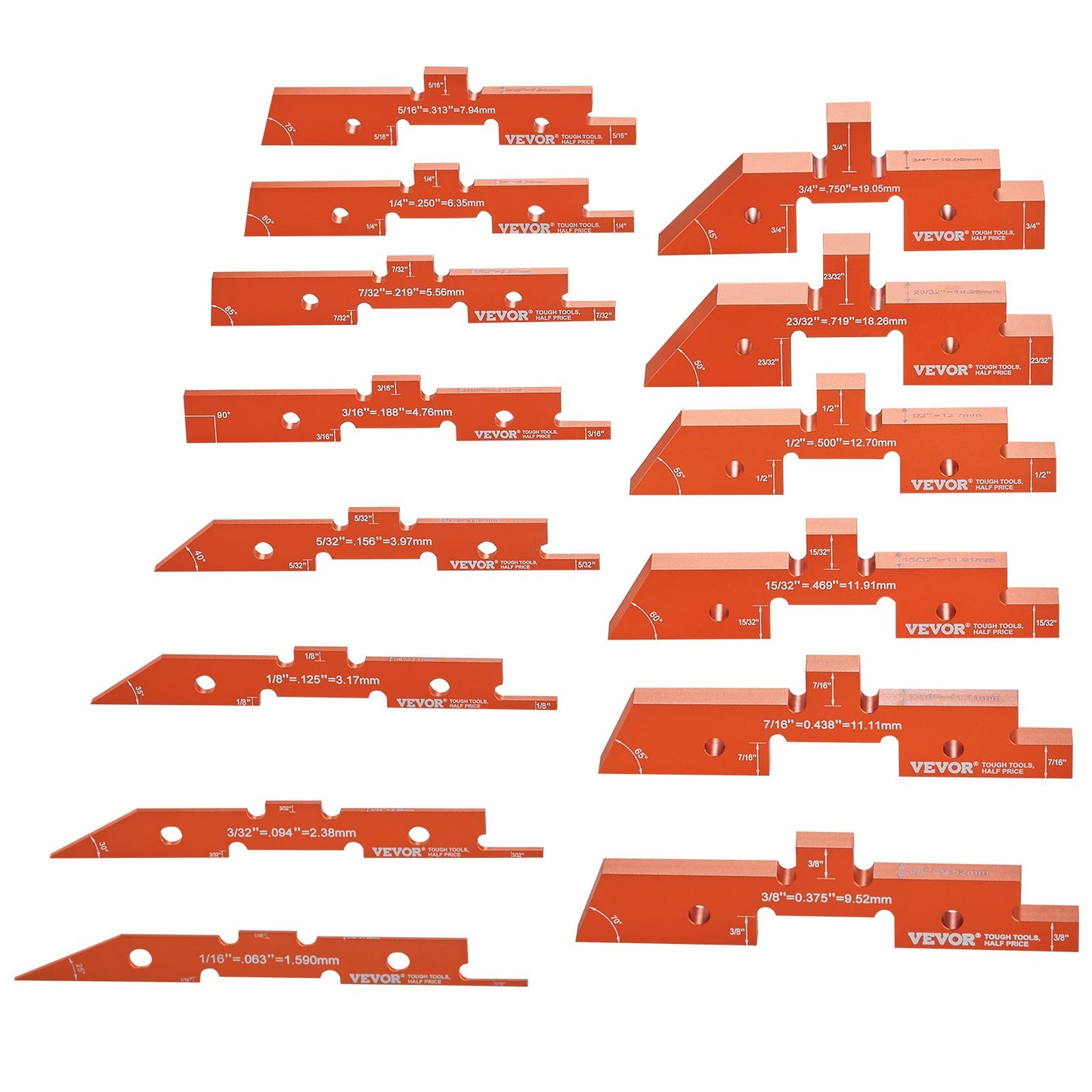 Router Tisch Setup Bars 14PCS Präzision Aluminium Setup Blöcke Höhe Gauge