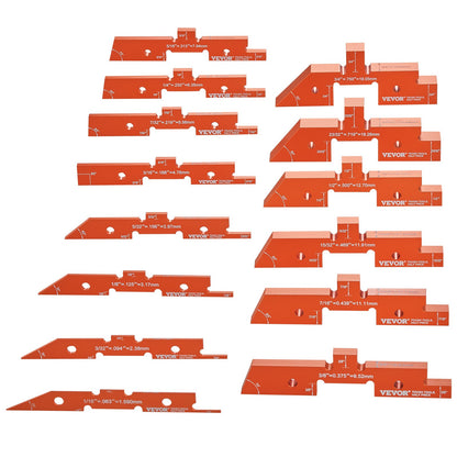 Router Tisch Setup Bars 14PCS Präzision Aluminium Setup Blöcke Höhe Gauge