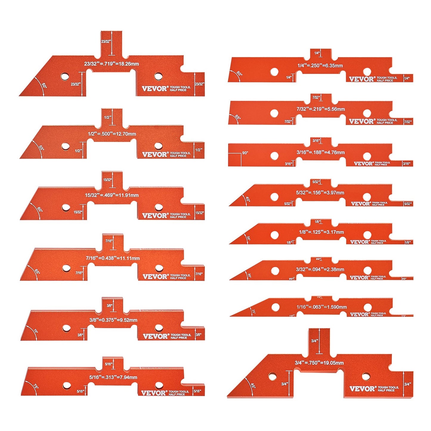 Router Tisch Setup Bars 14PCS Präzision Aluminium Setup Blöcke Höhe Gauge