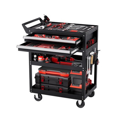 5-stufiger Werkzeugwagen auf Rädern, 400 lb, rollender Arbeitswagen mit Schublade und Pinnwand | EU