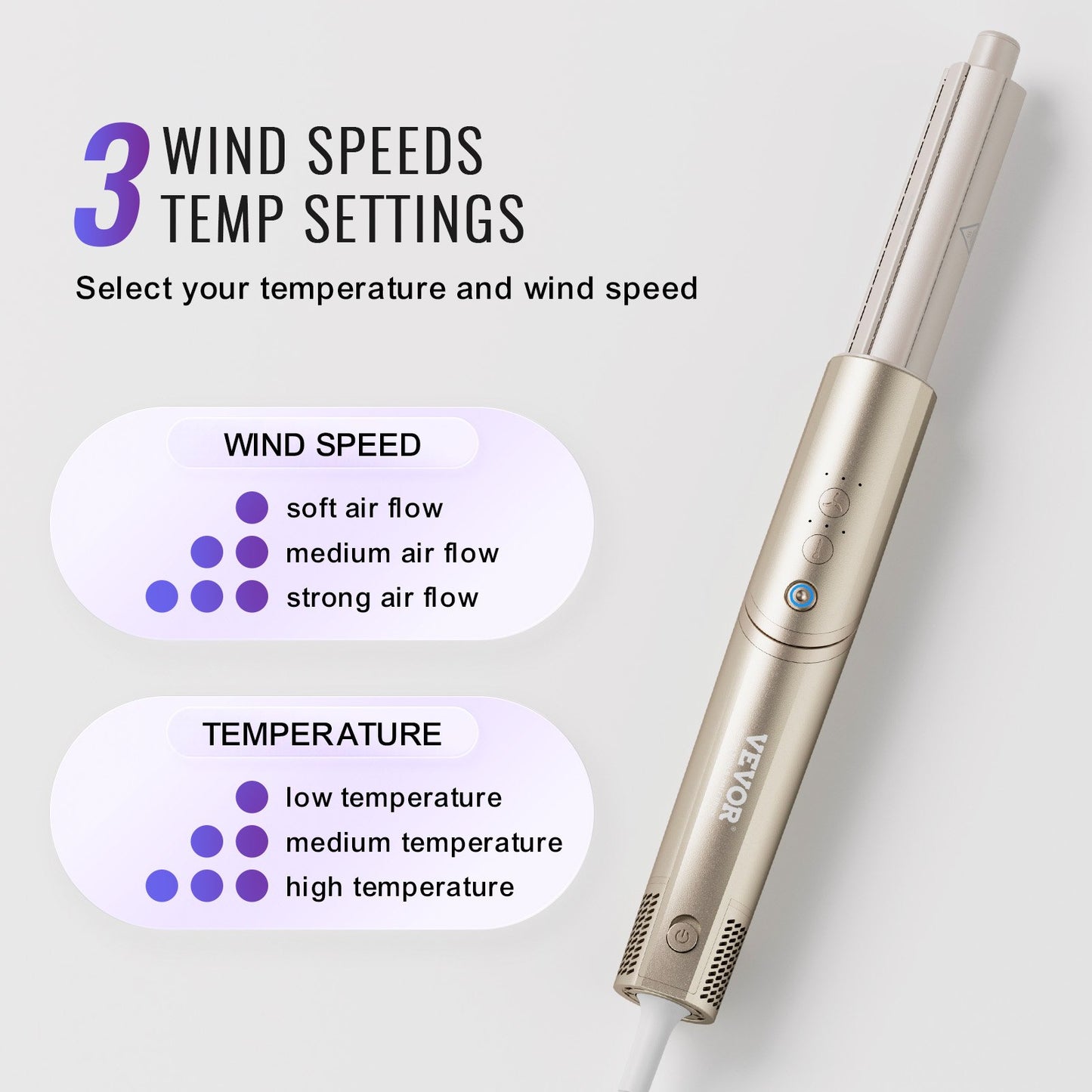 8 in 1 Curling Iron Set 1.25-inch Ceramic Hair Curling Iron All Hair Types