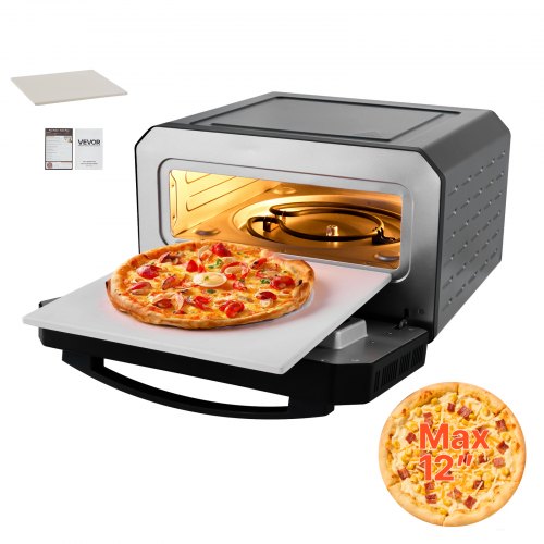 Electric Pizza Oven, Smart Pizzas Maker Indoor with 5 Preset, 12-Inch Countertop Pizza Cooker w/ Touch Srceen, 750℉ Max Temp, 2-Min Rpaid Baking Oven Thin & Crispy, Neapolitan, Frozen, New York