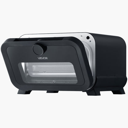 Pizza Oven, 8 Presets Electric Pizza Ovens Air Fry Combo, 12-Inch Indoor Pizza Maker Smart Knob Control , 750°F Max Temp, IPX4 Waterproof Countertop Pizza Cooker w/Pizza Stone,Fry Basket