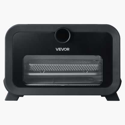 Pizza Oven, 8 Presets Electric Pizza Ovens Air Fry Combo, 12-Inch Indoor Pizza Maker Smart Knob Control , 750°F Max Temp, IPX4 Waterproof Countertop Pizza Cooker w/Pizza Stone,Fry Basket