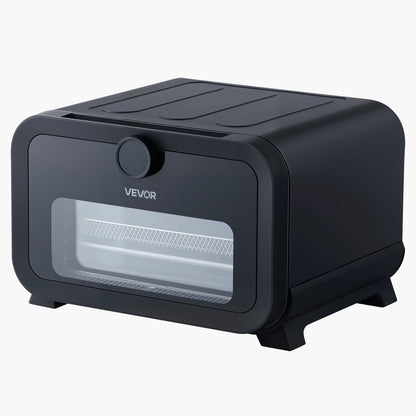 Pizza Oven, 8 Presets Electric Pizza Ovens Air Fry Combo, 12-Inch Indoor Pizza Maker Smart Knob Control , 750°F Max Temp, IPX4 Waterproof Countertop Pizza Cooker w/Pizza Stone,Fry Basket