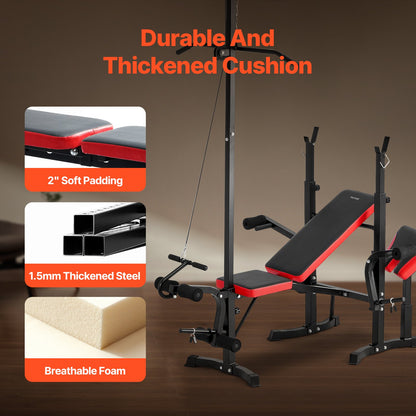 Hantelbank Sit-Up-Bank für das Home-Gym Krafttraining Verstellbar