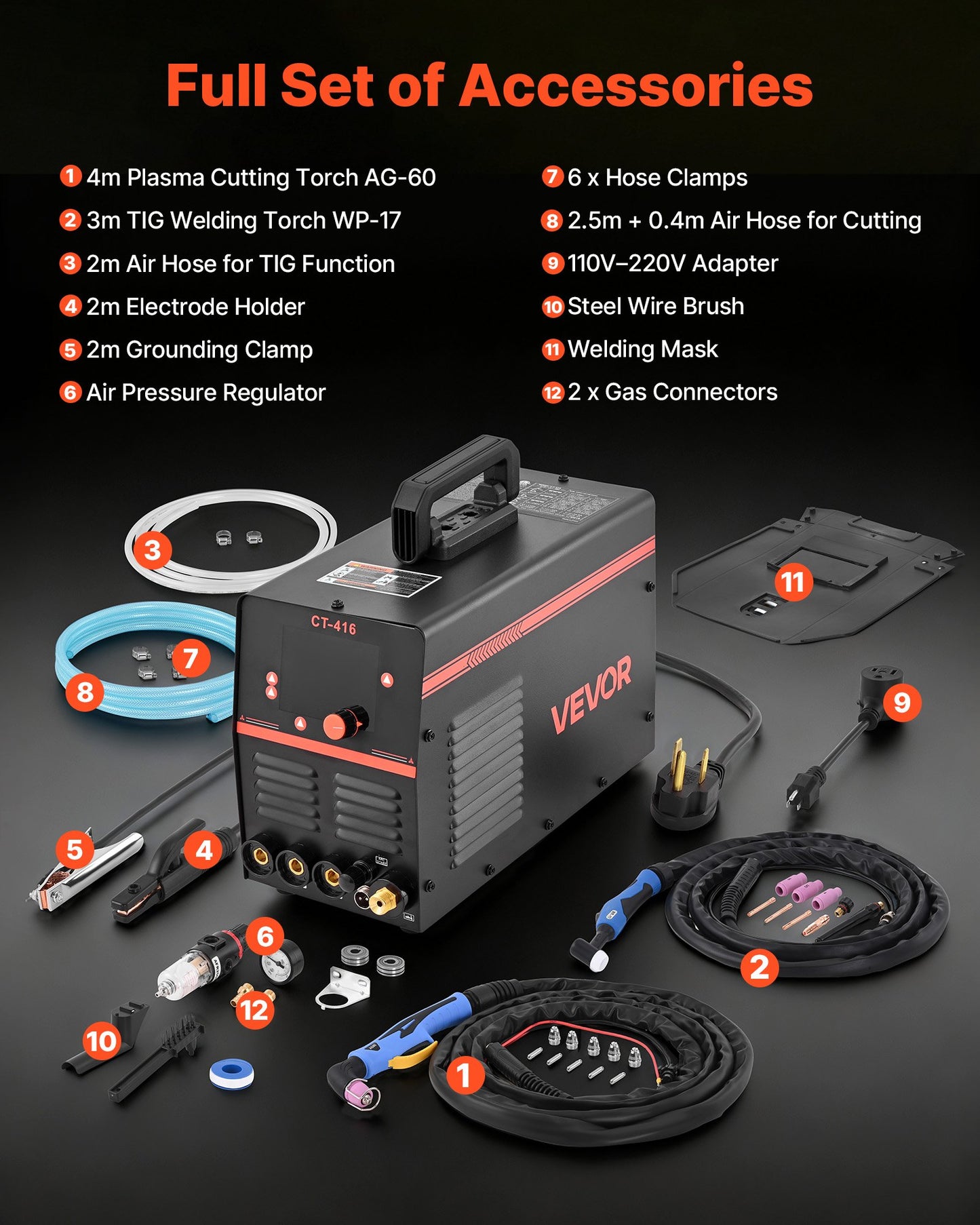 3-in-1 Plasma Cutter Welder Combo - CUT/TIG/MMA, 50A Non-Contact Cutting Machine & 200A TIG Stick Welder, Digital 110/220V Dual Voltage with 2T/4T/PA/PT Function for Home Repairs Workshops