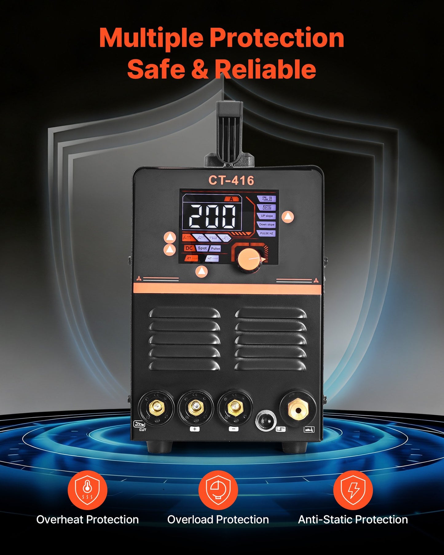 3-in-1 Plasma Cutter Welder Combo - CUT/TIG/MMA, 50A Plasma Cutting Machine & 200A TIG Stick Welder, Digital 110/220V Dual Voltage with 2T/4T/PA/PT Function for Home Repairs, Workshops