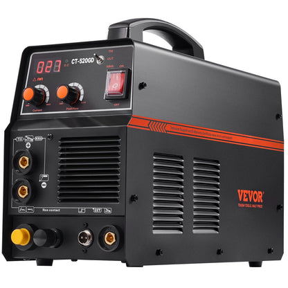 3 in 1 Plasma Cutter Welder Machine, CT-520GD TIG/MMA Plasma Cutter Combo Machine, 30A Non-Touch Pilot Arc Plasma Cutter, 200A TIG and Stick Welder, Digital 110/220V Dual Voltage IGBT Inverter