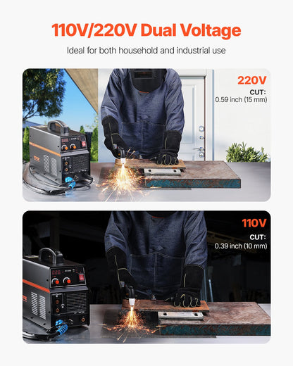 3 in 1 Plasma Cutter Welder Machine, CT-520E TIG/MMA Plasma Cutter Combo Machine, 30A Plasma Cutting Machine, 200A TIG Welder and 200A Stick Welder, Digital 110/220V Dual Voltage IGBT Inverter