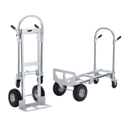 Aluminium Handtruck, 2 i 1, 1000 lbs lastkapacitet, Heavy Duty Industrial Cabriolet hopfällbar Handtruck och Dolly, Utility Cart konverterar från Handtruck till plattformsvagn med gummihjul |  EU