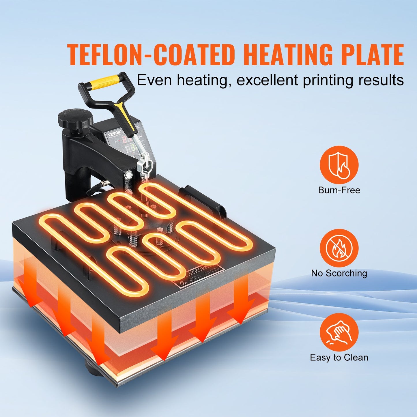 Heat Press Machine 15x15Inch 8pcs 1050W Combo Digital Multifunctional Sublimation Heat Transfer Machine Dual LED Display for T Shirts Hat Mug Cap Plate Swing Away Design