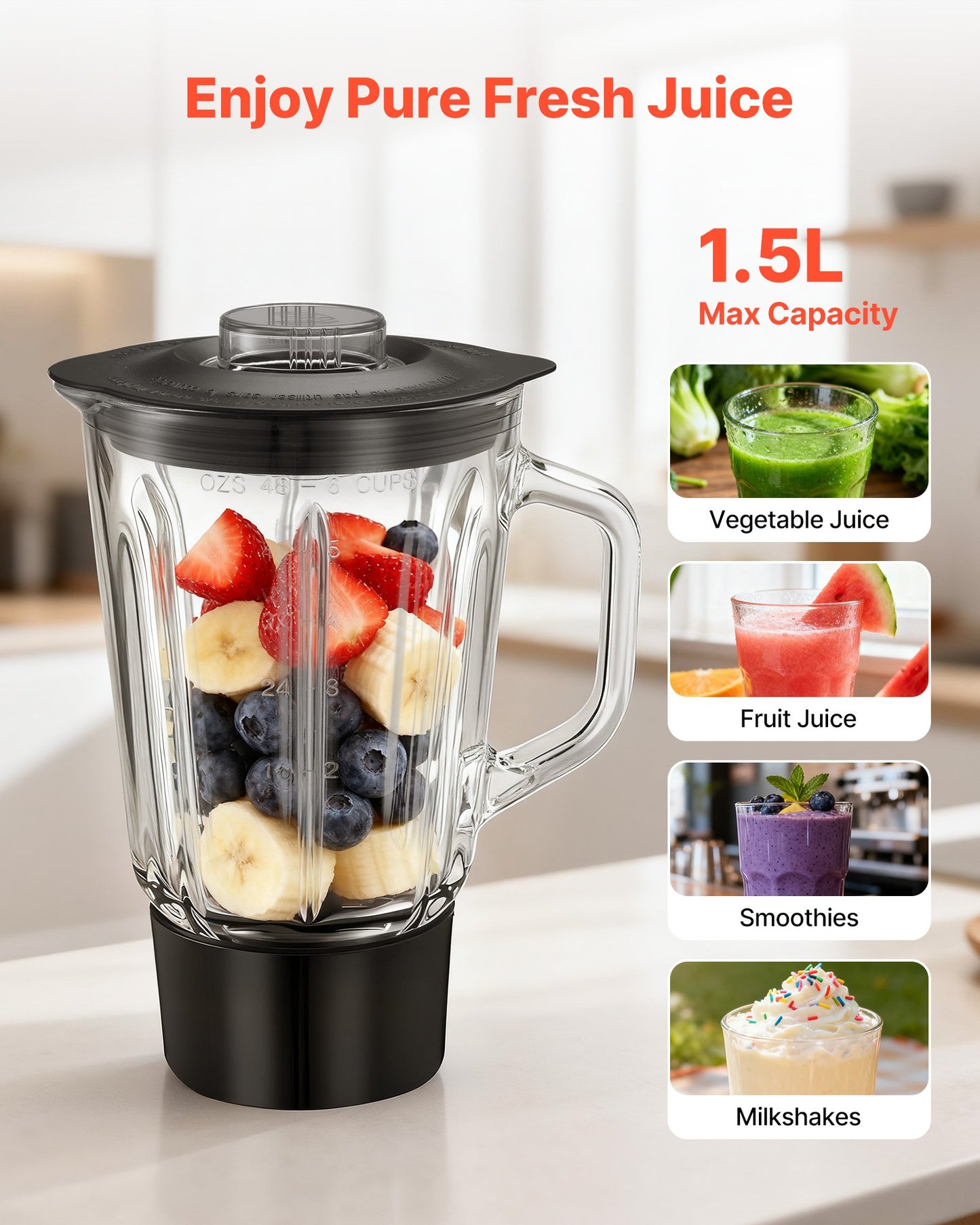 Stand Mixer, 6 QT Electric Kitchen Mixer, 660W Dough-Mixer, 6+P Speeds Tilt-head Food-Mixer with 1.6 QT Blender Cup, Stainless Steel Bowl, Dough Hook, Whisk, Beater, for Baking, Mixing, Red