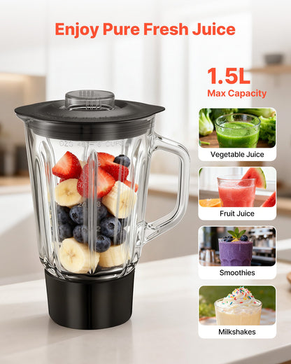 Stand Mixer, 6 QT Electric Kitchen Mixer, 660W Dough-Mixer, 6+P Speeds Tilt-head Food-Mixer with 1.6 QT Blender Cup, Stainless Steel Bowl, Dough Hook, Whisk, Beater, for Baking, Mixing, Red