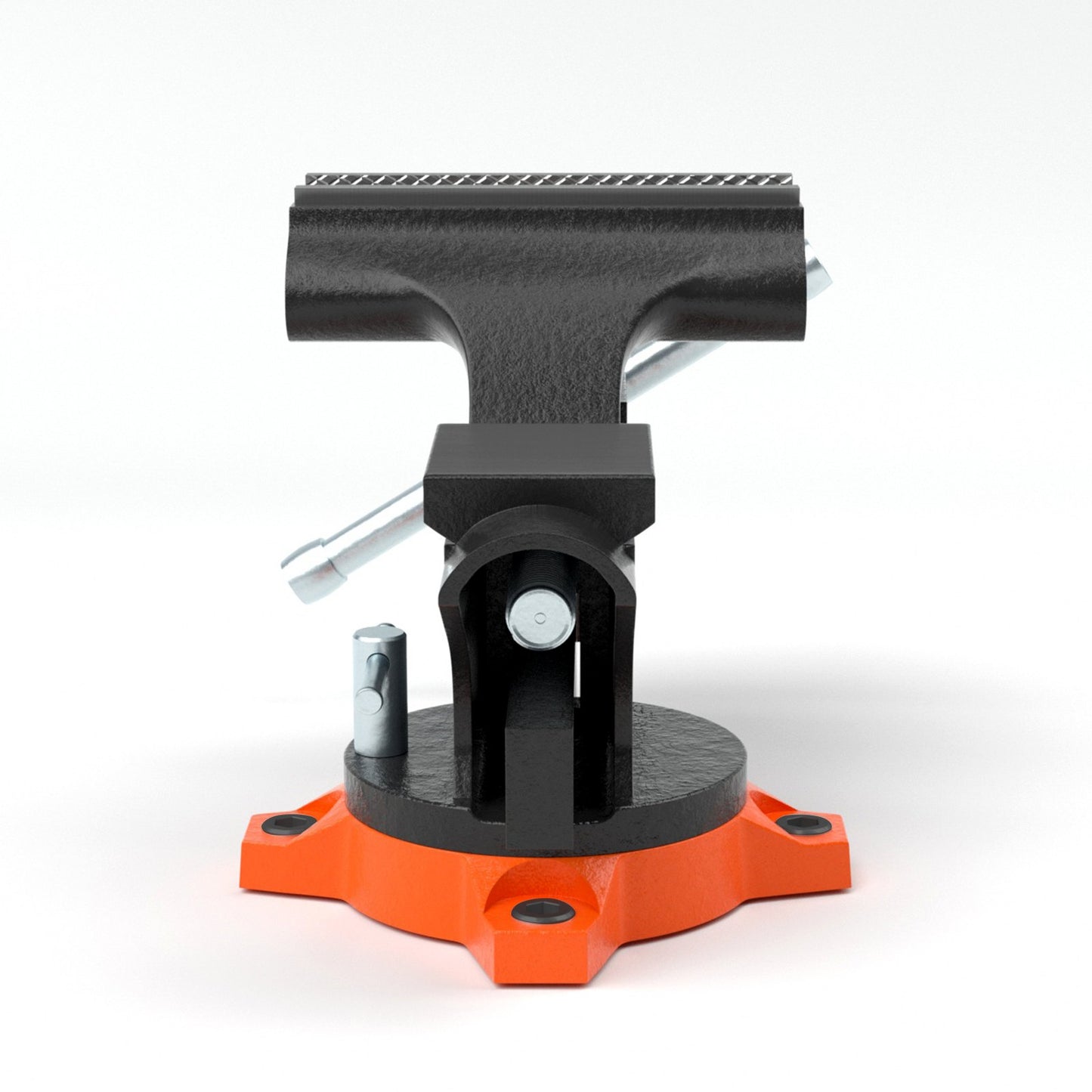 Bench vice, 4.5-inch jaw width 3.3-inch jaw opening, 240-degree swivel locking base Multi-function vice with anvil, heavy-duty cast iron vice with bolts and nuts, for drilling, pipe cutting